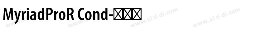 MyriadProR Cond字体转换